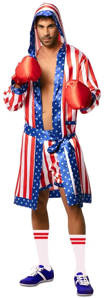 Disfraz de Boxeador Americano para Hombre Boxeadores EuroCarnavales